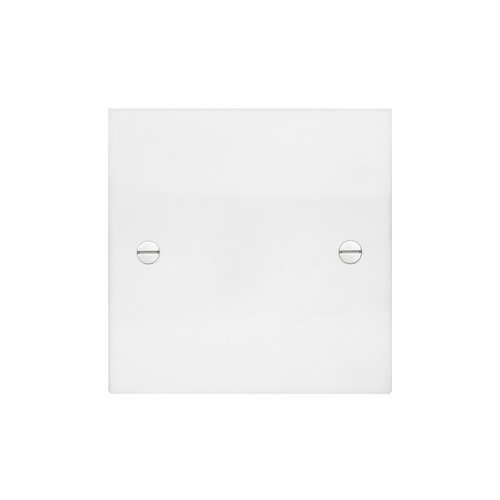 Blank Plate 1 gang single Matt White