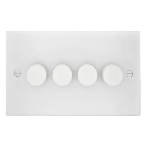 Dimmer Switch 4 gang 400 watt 2 way Matt White