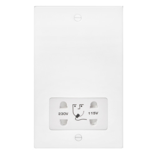 Shaver Point 1 gang shaver socket Matt White