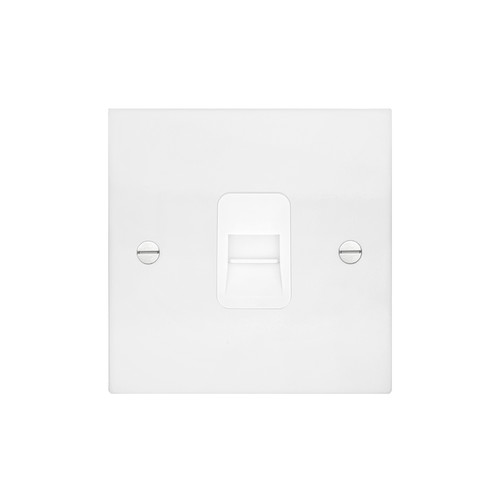 Communications Socket 1 gang telephone jackline slave Matt White