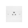 Light Socket 1 gang 2 amp unswitched socket outlet Matt White