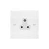 Light Socket 1 gang 5 amp unswitched socket outlet Matt White