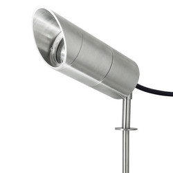 Smooth Anti-Glare Hood Outdoor Garden Spike Light 240V Marine 316 Stainless Steel 35W