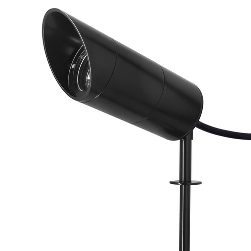 Smooth Anti-Glare Hood Outdoor Garden Spike Light 240V Black 35W