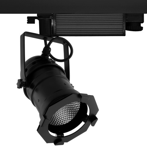 Integrated LED PAR30 Theatre Three Circuit Track 240V 38° beam angle 25W 3000K Warm White Black