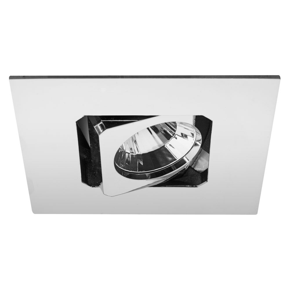 Blaze Square Fire Rated Adjustable LED Downlight Warm White (3000K) 7W (=75W) Chrome — view 1