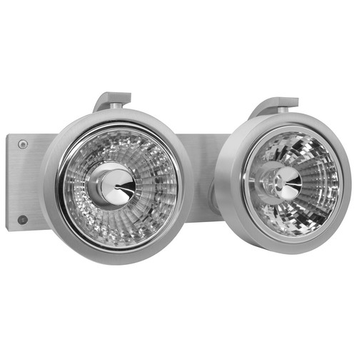 Kalu Wall / Ceiling Double Spotlight Brushed Aluminium 2x50W