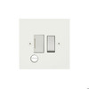 Horizon Square Fuse Spur Paintable 1 gang 13 amp switched flex outlet Primed White