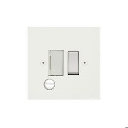 Horizon Square Fuse Spur Paintable 1 gang 13 amp switched flex outlet Primed White