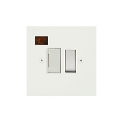 Horizon Square Fuse Spur Paintable 1 gang 13 amp switched neon Primed White