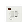 Horizon Square Fuse Spur Paintable 1 gang 13 amp switched flex outlet neon Primed White
