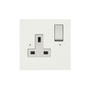 Horizon Square Switched Socket Outlet Paintable 1 gang 13 amp Primed White