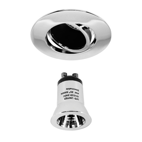 Elegant Adjustable Downlight Reality LED GU11 Warm White (3000K) 4W Chrome