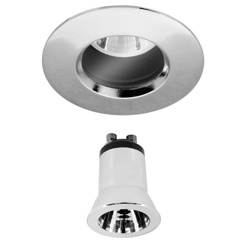 Elegant Fixed Downlight 35 Clear Reality LED GU11 Warm White (3000K) 4W Chrome