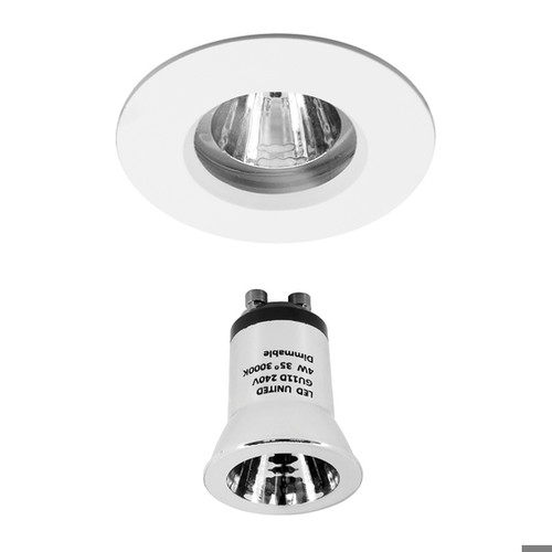 Elegant Fixed Downlight 35 Clear Reality LED GU11 Warm White (3000K) 4W White