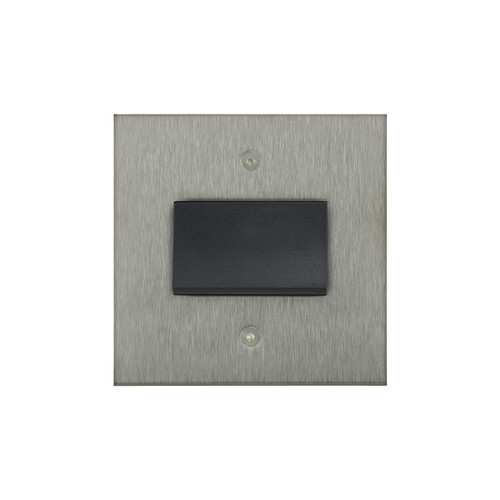 Horizon Square Fan Isolator Switch 1 gang black switch Satin Stainless Steel