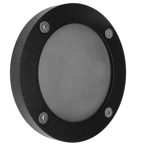 Porthole GU10 Low Level Recessed Wall Light 240V Black 50W