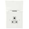 Horizon Square Floor Socket Paintable 1 gang 5 amp unswitched Primed White