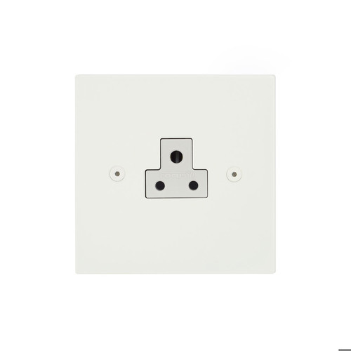 Horizon Square Socket 1 gang 2 amp unswitched outlet Primed White