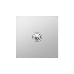 Horizon Square Push Button Switch 1 gang Polished Chrome