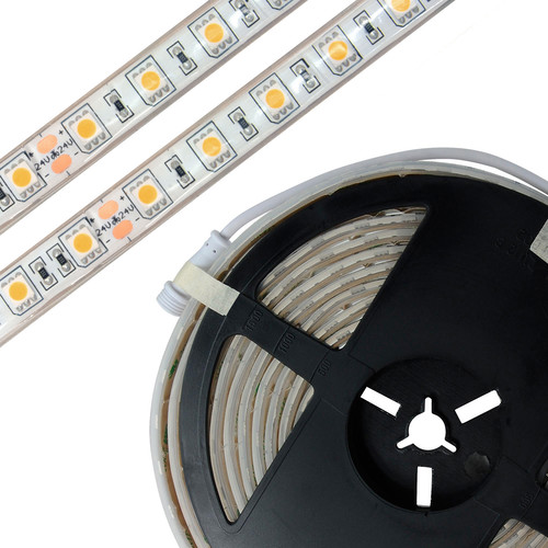 LED Strip Flexible Tape Ultra Waterproof IP68 5m (60xSMD 5050 LEDs/m) 24V 72W (14.4W/m) Cool White 4000K