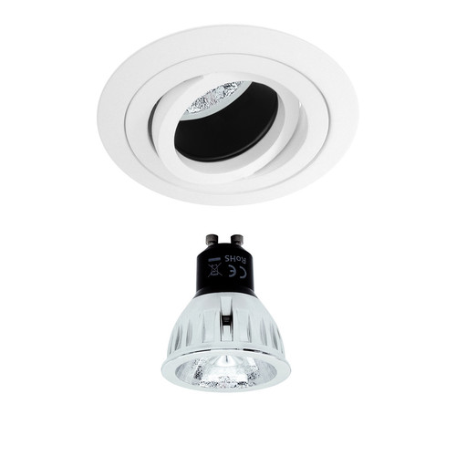 Rock 'n' Roll 50 Black Baffle Downlight LED Reality GU10 Warm White (3000K) 5W (=50W) 45°