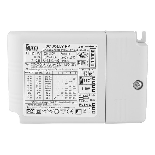1-10V Dimmable LED Driver (Constant Current & Constant Voltage) White Multi Wattage / Multi Voltage