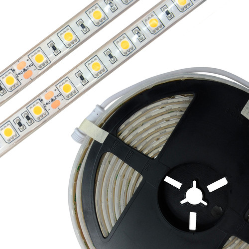 LED Strip Flexible Tape Waterproof IP67 RGB + Cool White 5m (60xSMD 5050 LEDs/m) 24V 96W (19.2W/m) RGB + 4000K Cool White