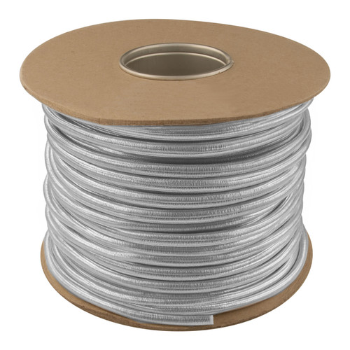 Braided Cloth Round Flex 3 Core Cable 100M 0.75mm² Silver