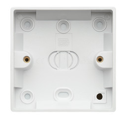 Single Plate Back Box Plastic 25mm