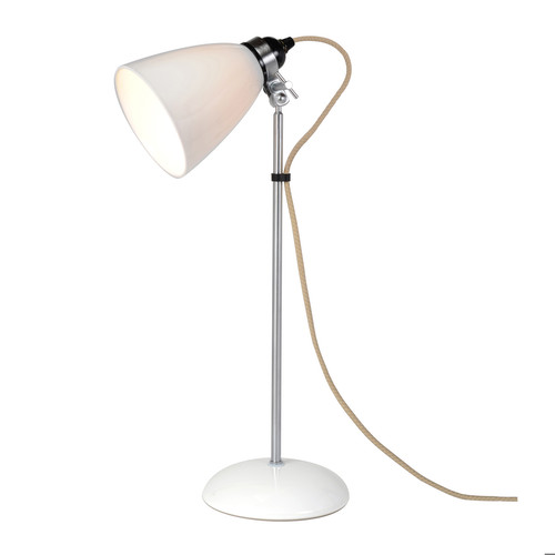 Hector Medium Dome Table Light White 40W