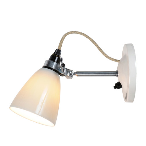 Hector Small Dome Wall Light Switched 40W White