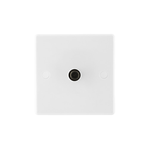 Communications Socket 1 gang satellite White