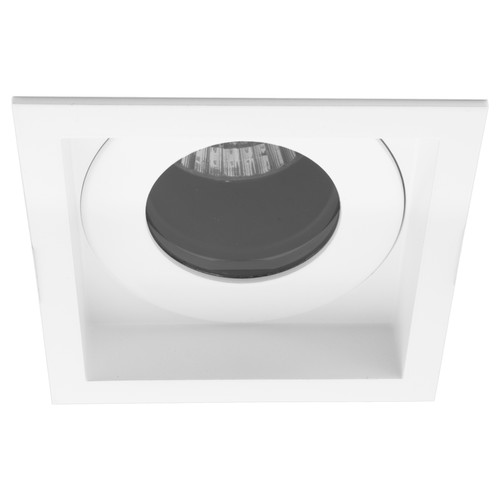 Rock 'n' Roll Square Fixed IP55 Black Baffle Downlight GU10 240V 50W White