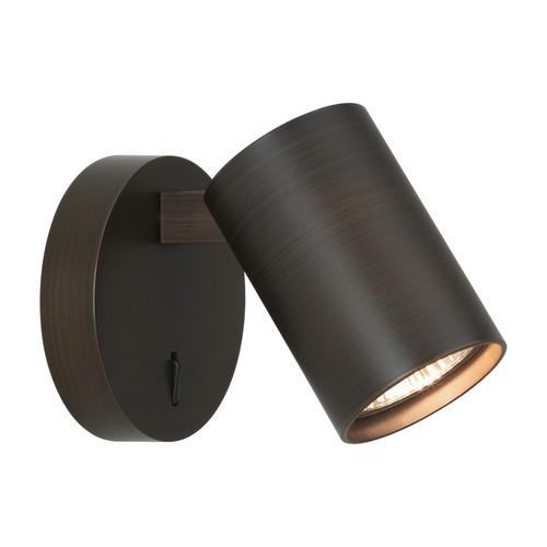 Ascoli Single Switched Wall Light 240V 6W Bronze
