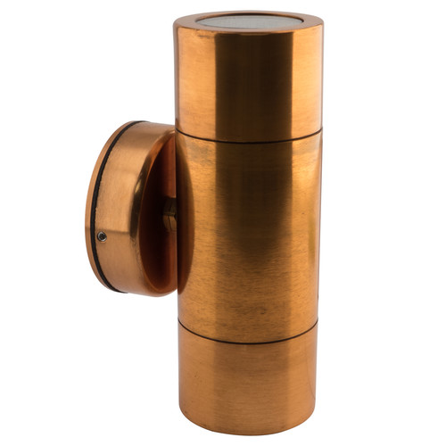 Smooth Lacquered Pillar Up & Down Light 240V Copper 2 x 35W