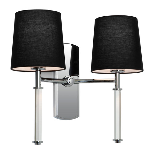 Delphi Twin Interior Wall Light 240V 60W Polished Chrome