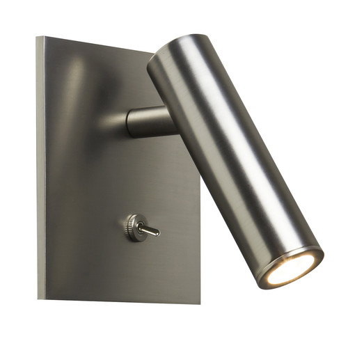 Enna Recess Square Switched LED Wall Light Matt Nickel 4.5W