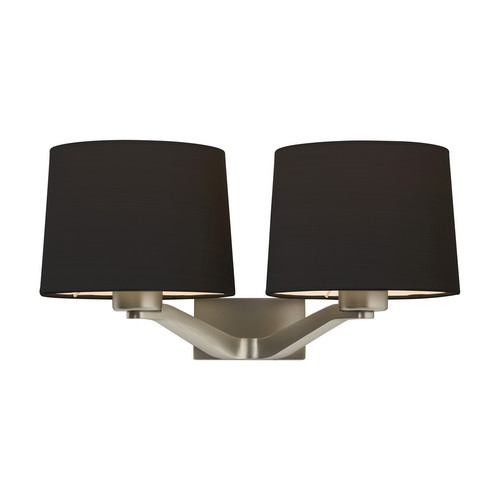 Montclair Twin Wall Light 240V (7478) Matt Nickel 2 x 60W