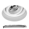 Trimless Round Adjustable Downlight LED GU10 Emergency Pack with LiFePO4 Lithium Battery Kit White 9W