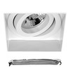 Trimless Square Adjustable Downlight LED GU10 Emergency Pack with LiFePO4 Lithium Battery Kit White 9W