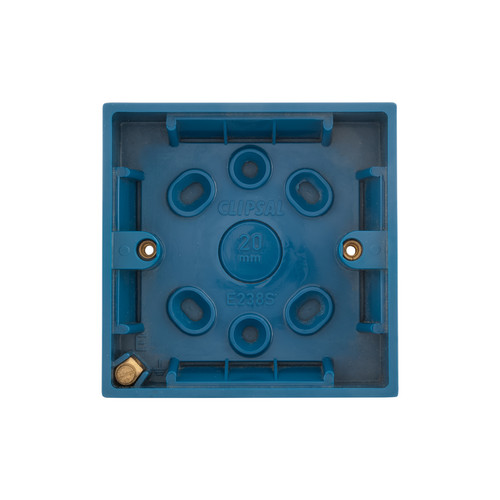 Single Plate Back Box Plastic 20mm