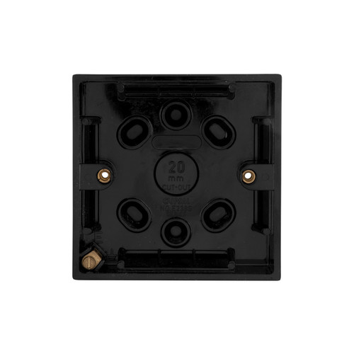 Single Plate Back Box Plastic 20mm