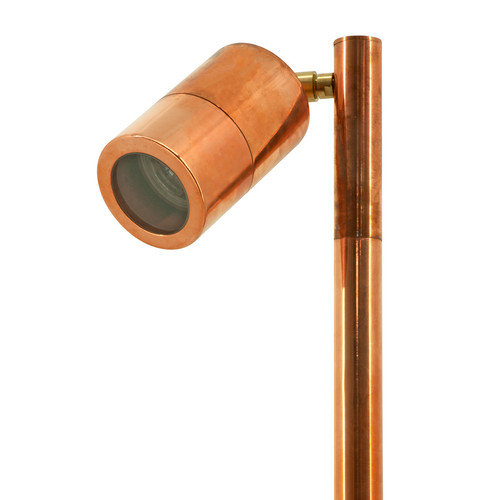 Smooth Single Outdoor Garden Bollard Light 240V Copper 50W