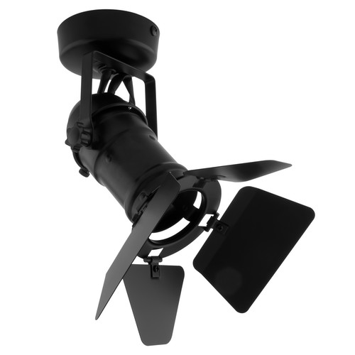 GU10 Theatre Spotlights + Barn Door 240V 50W Black