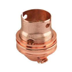 Unswitched Lamp Holder 13mm Copper BC / B22