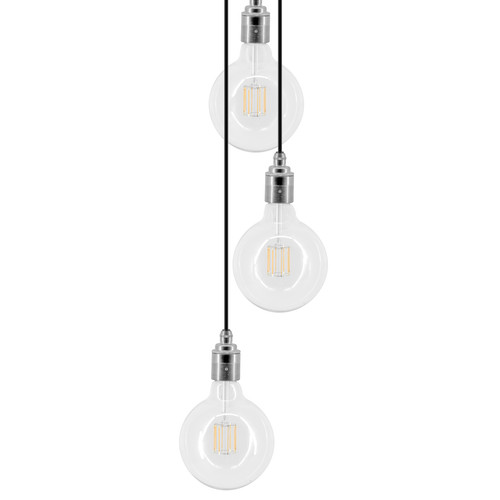 Three Way Pendant Kit Black / Nickel 3 x 6W