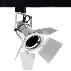 PAR30 Theatre Track + Barn Door 240V 100W Chrome