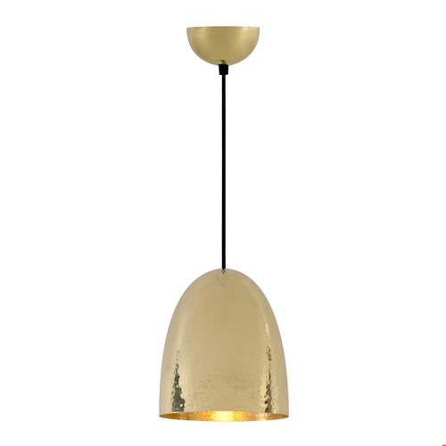 Stanley Medium Pendant Light Hammered Brass 100W