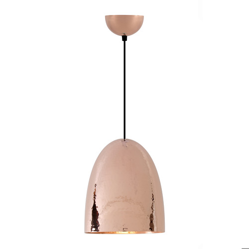 Stanley Large Pendant Light Hammered Copper 100W